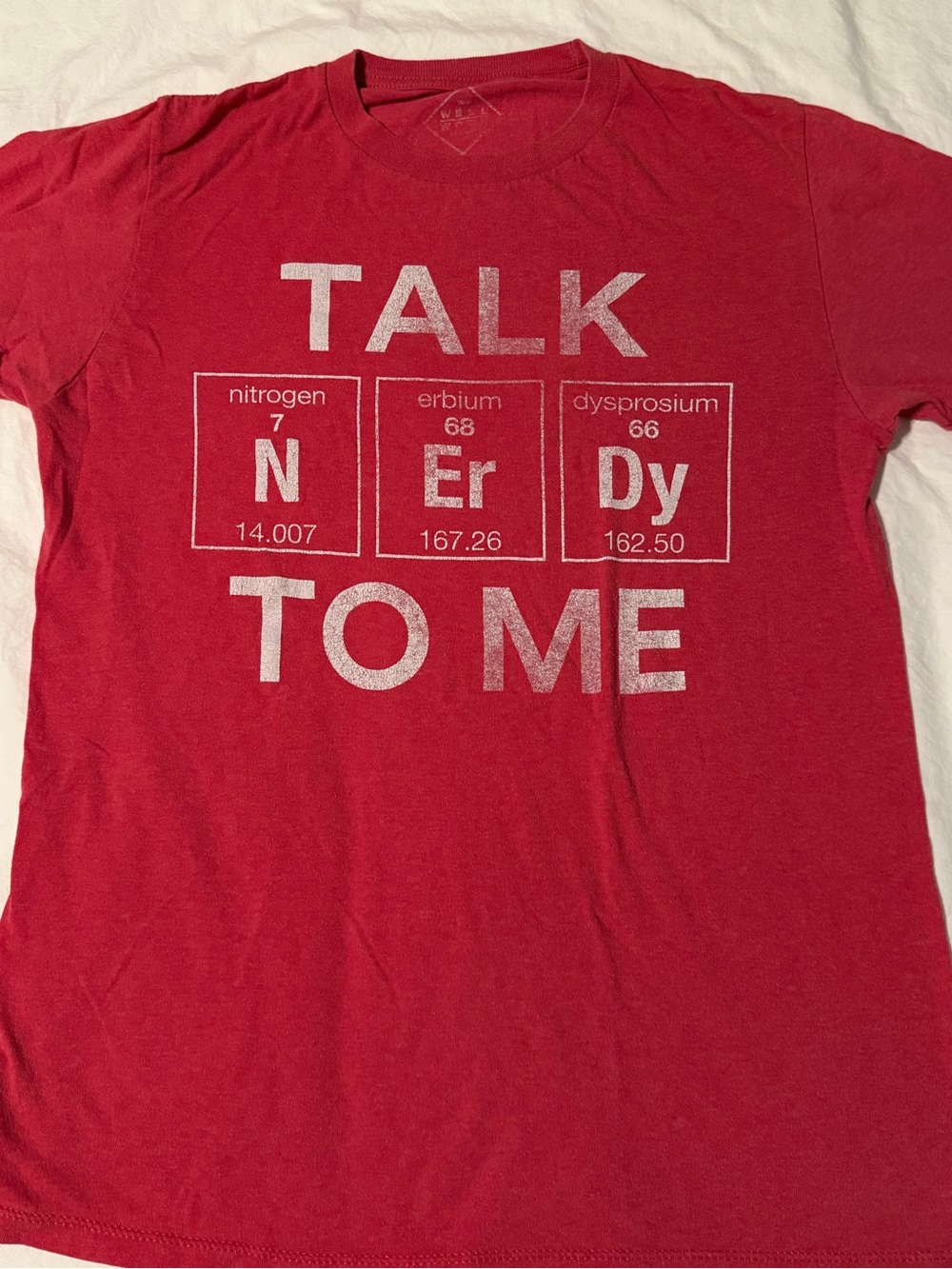 Red 'Talk Nerdy To Me' Graphic Crewneck Tee